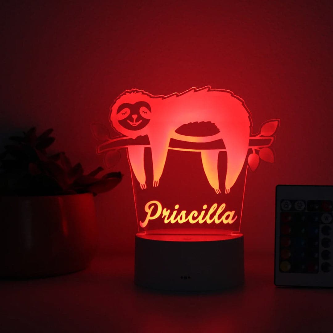 Sloth Personalized Night Light Feajoy