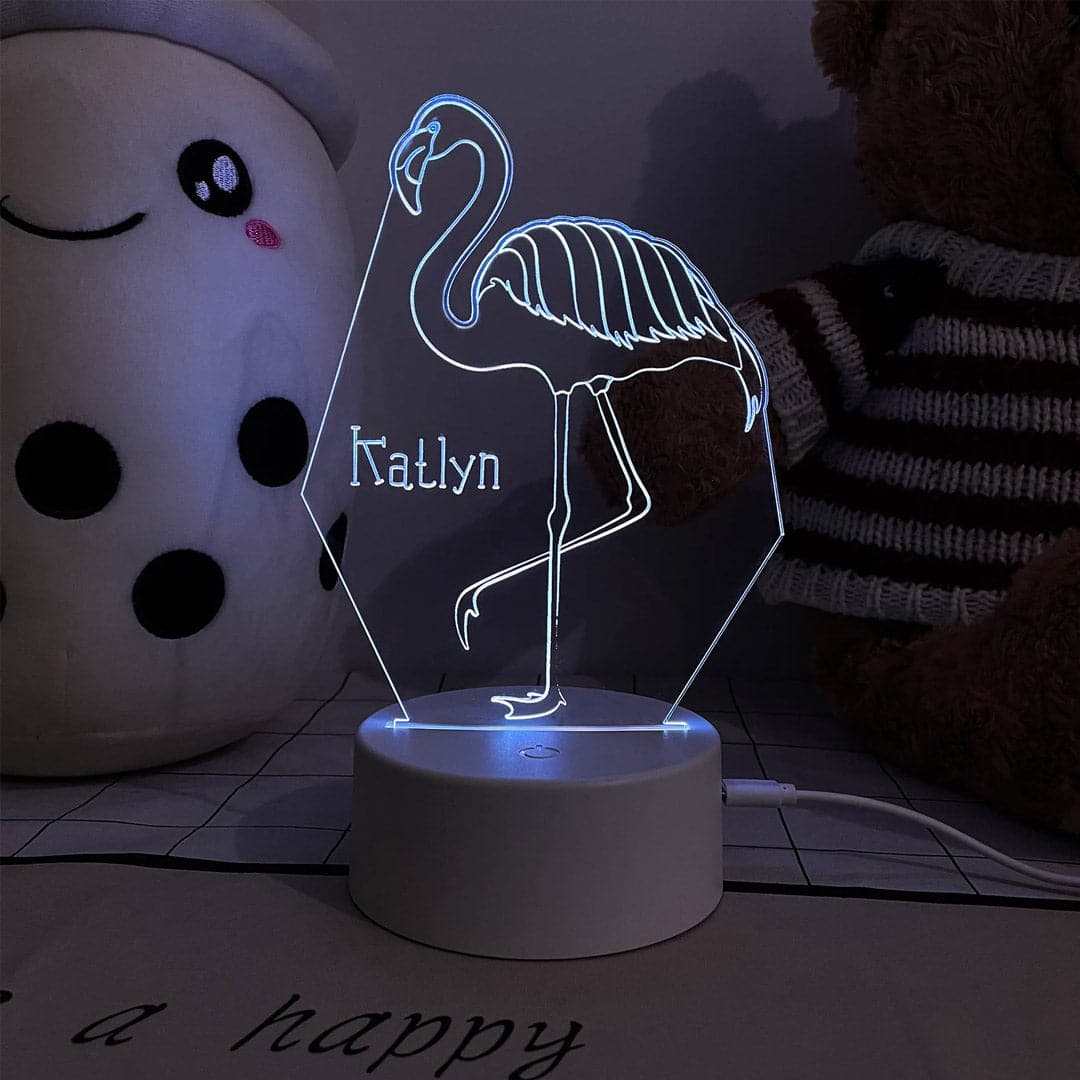 Personalised Flamingo Night Light Feajoy