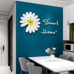 Daisy Clock With Wall Sticker dylinoshop