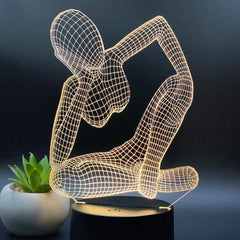 Modern African Statue 3D Illusion Lamp feajoy