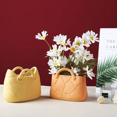 Handbag Shaped Flower Vase feajoy