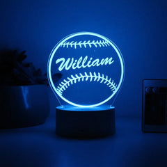 Personalized Baseball Night Light Feajoy