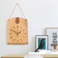 PU Leather Bag Shaped Clock feajoy