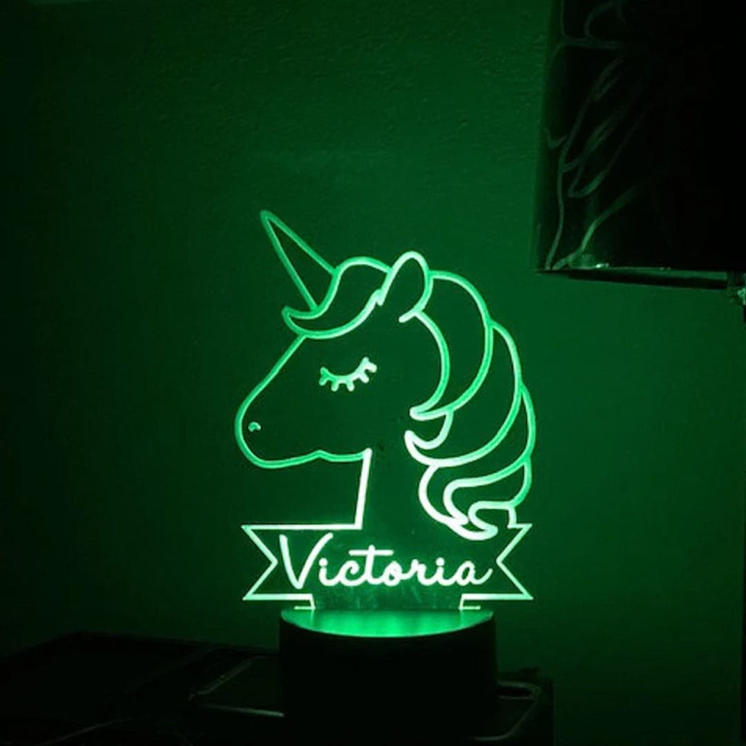 Personalized Unicorn Night Light Feajoy