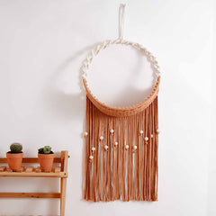 Hand-Woven Macrame Planter Rack feajoy