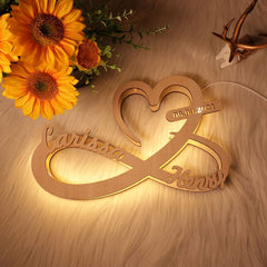 Custom Infinity Wooden Night Light dylinoshop