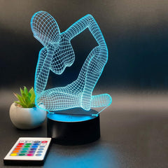 Modern African Statue 3D Illusion Lamp feajoy