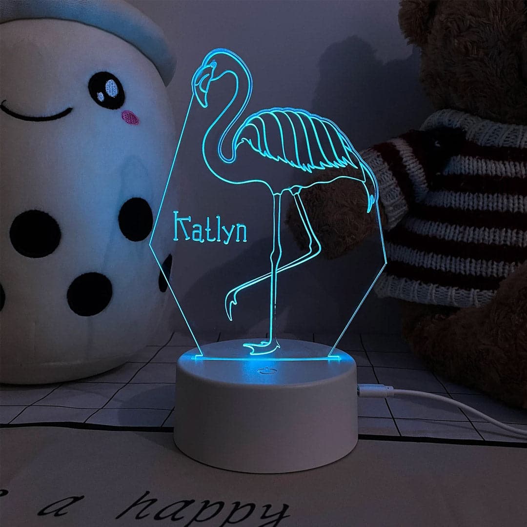 Personalised Flamingo Night Light Feajoy