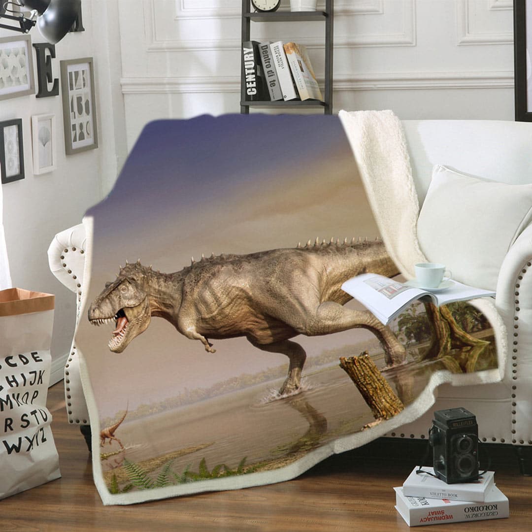 Dinosaur Soft Fleece Throw Blanket feajoy