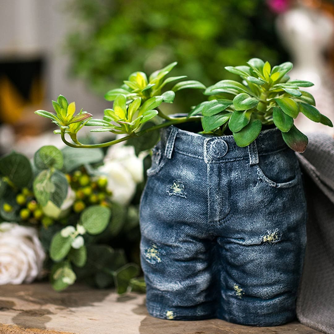 Denim Clothes Pants Flower Pot dylinoshop