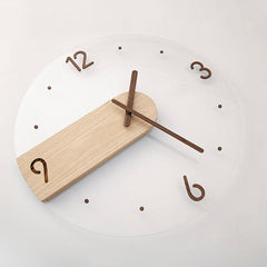 Solid Wood Acrylic Wall Clock feajoy