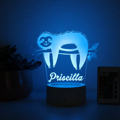 Sloth Personalized Night Light Feajoy