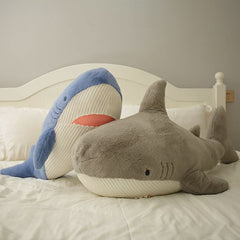 Plush Shark Toy Throw Pillow feajoy