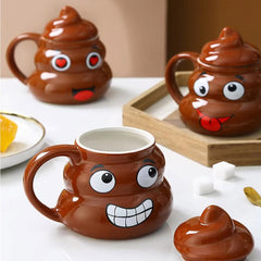 Funny Ceramic Cute Poop Emoji Mug Feajoy