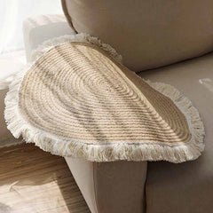 Natural Jute Rug With Tassel feajoy