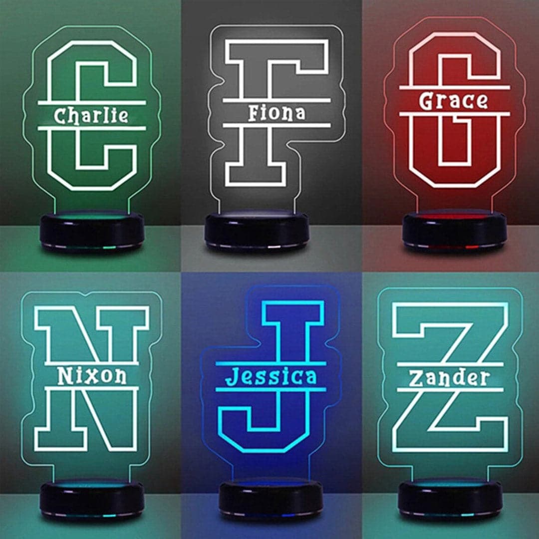 Personalized Name Letter Night Light Feajoy