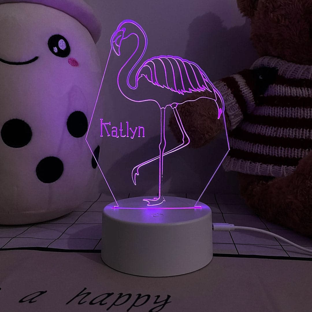 Personalised Flamingo Night Light Feajoy