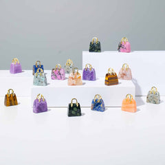 Handbag-Shaped Crystal Stone Ornaments feajoy