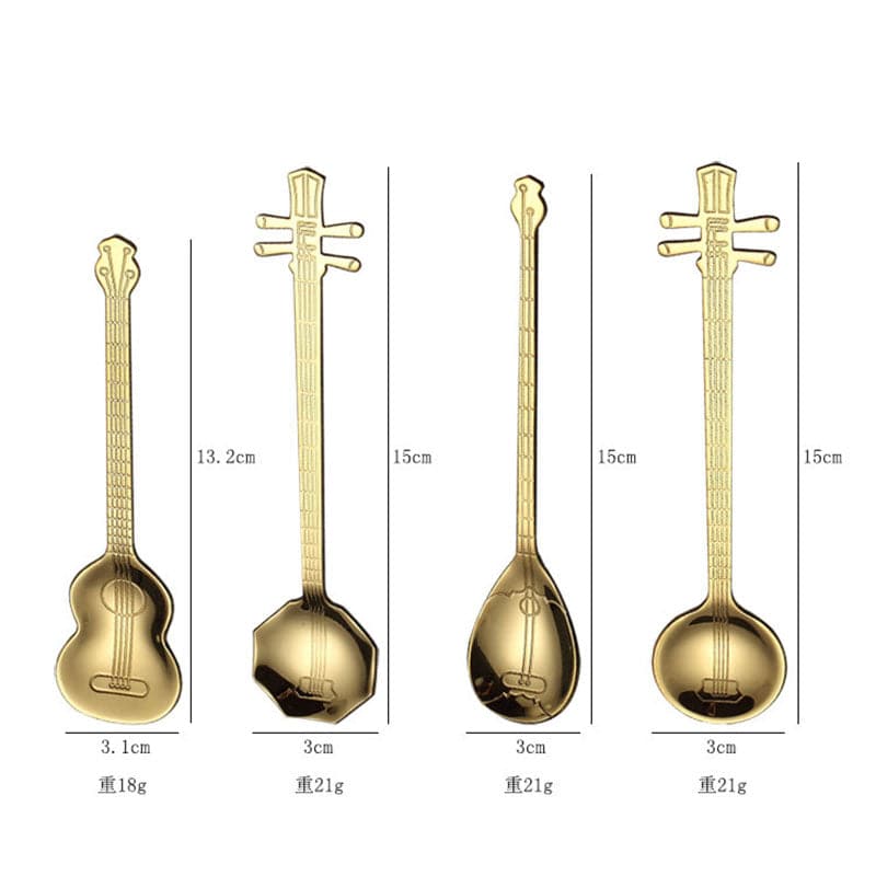 Guitar Musical Instrument Shaped Spoon dylinoshop