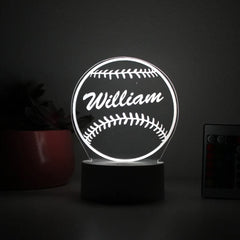 Personalized Baseball Night Light Feajoy