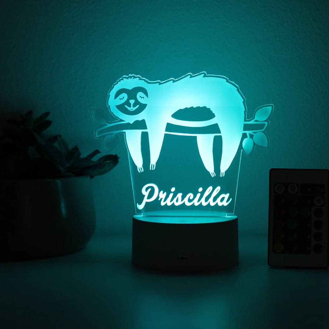 Sloth Personalized Night Light Feajoy