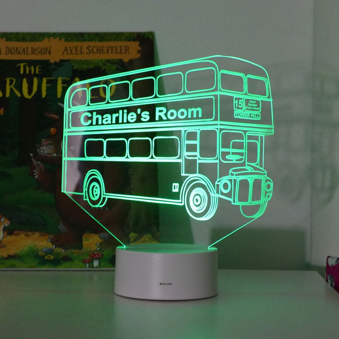 Personalized London Bus Night Light feajoy