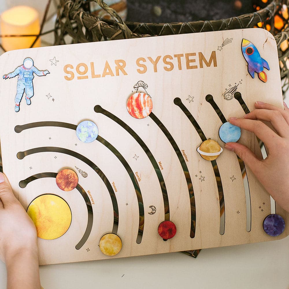 Wooden Puzzle with Planets of the Solar System feajoy