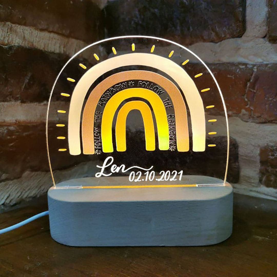 Personalized Rainbow Night Lamp feajoy