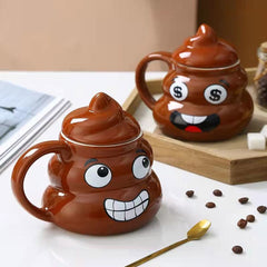 Funny Ceramic Cute Poop Emoji Mug Feajoy