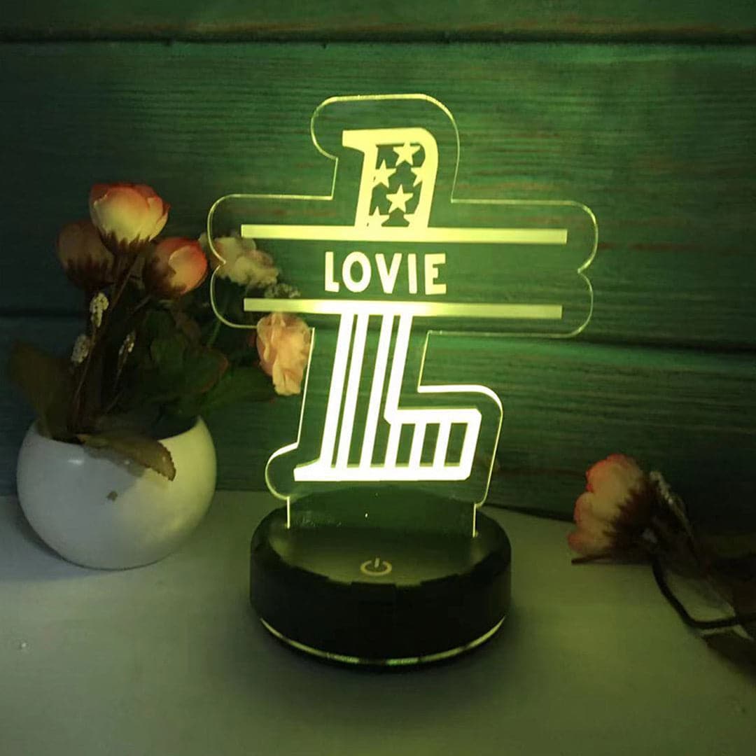 Personalized Name Letter Night Light Feajoy