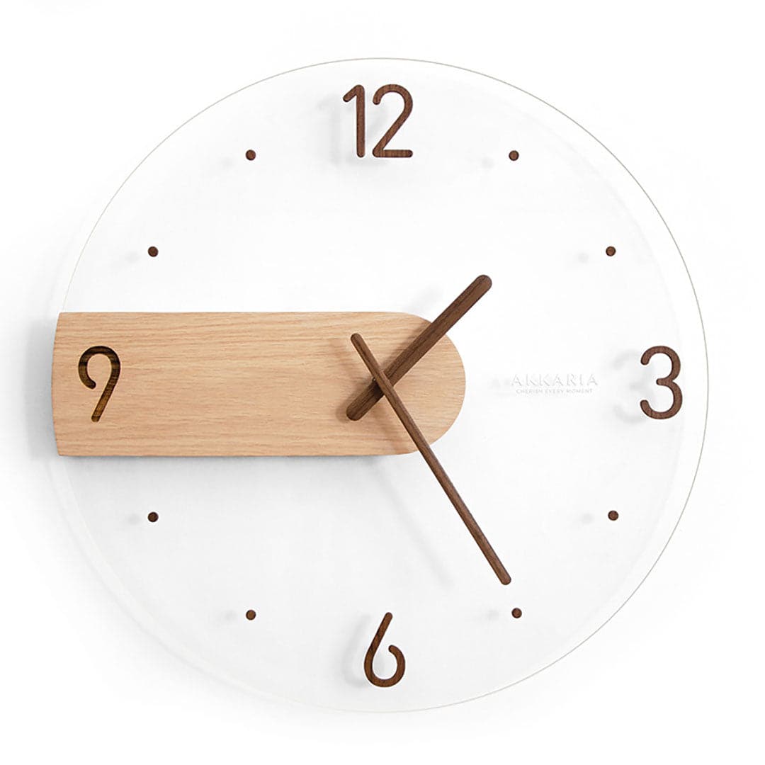 Solid Wood Acrylic Wall Clock feajoy