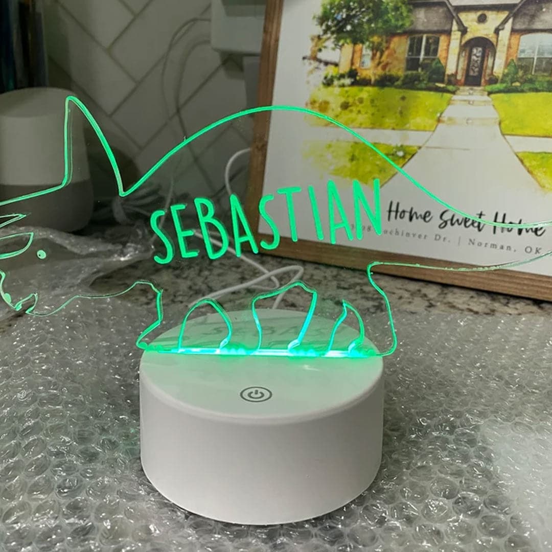 Personalized Dinosaur Night Light feajoy