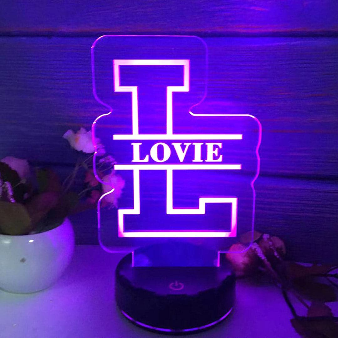 Personalized Name Letter Night Light Feajoy