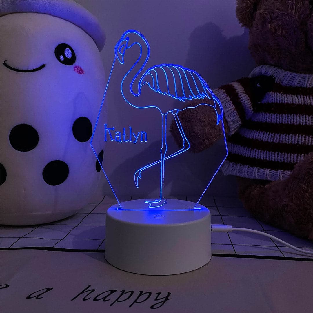 Personalised Flamingo Night Light Feajoy