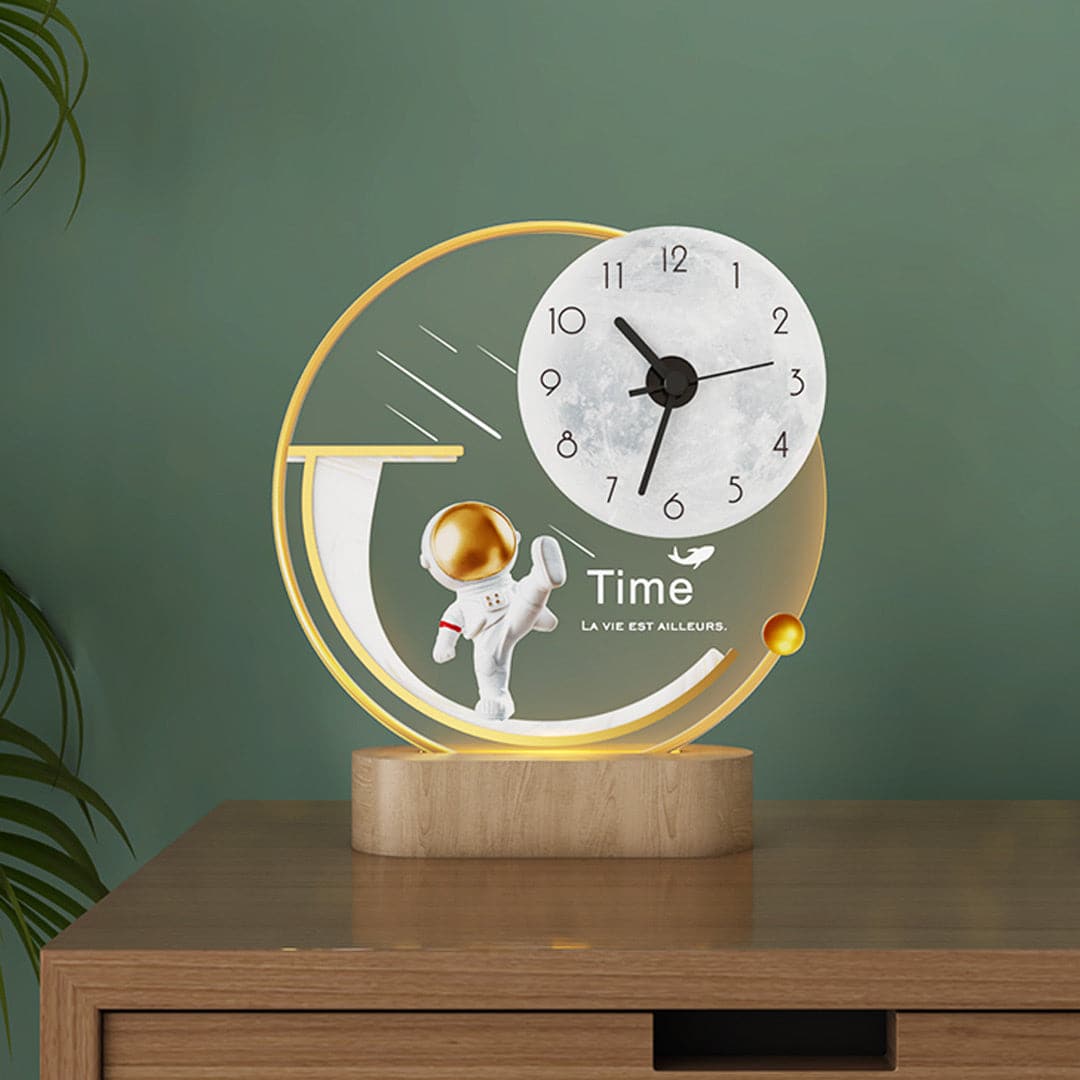 Creative Desk Lamp With Clock dylinoshop