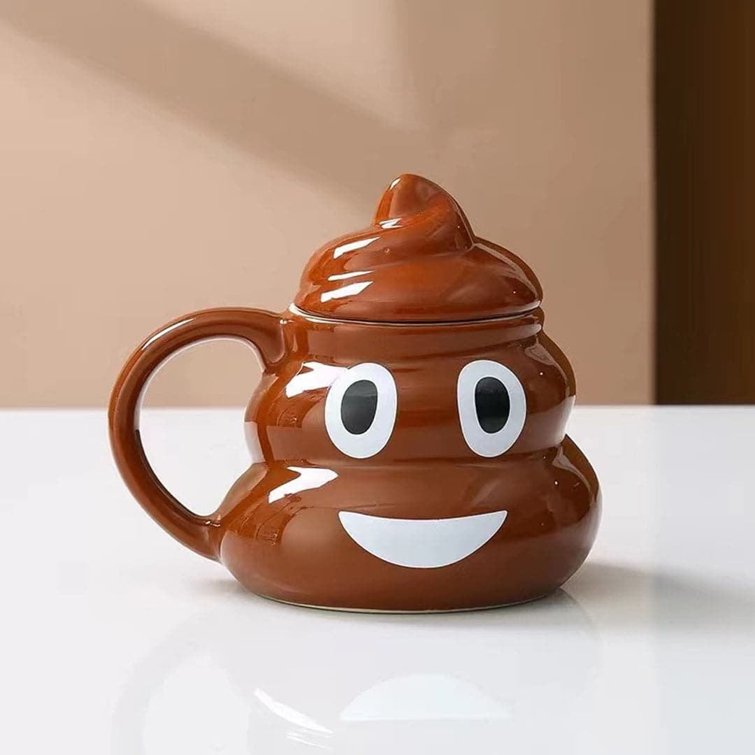 Funny Ceramic Cute Poop Emoji Mug Feajoy