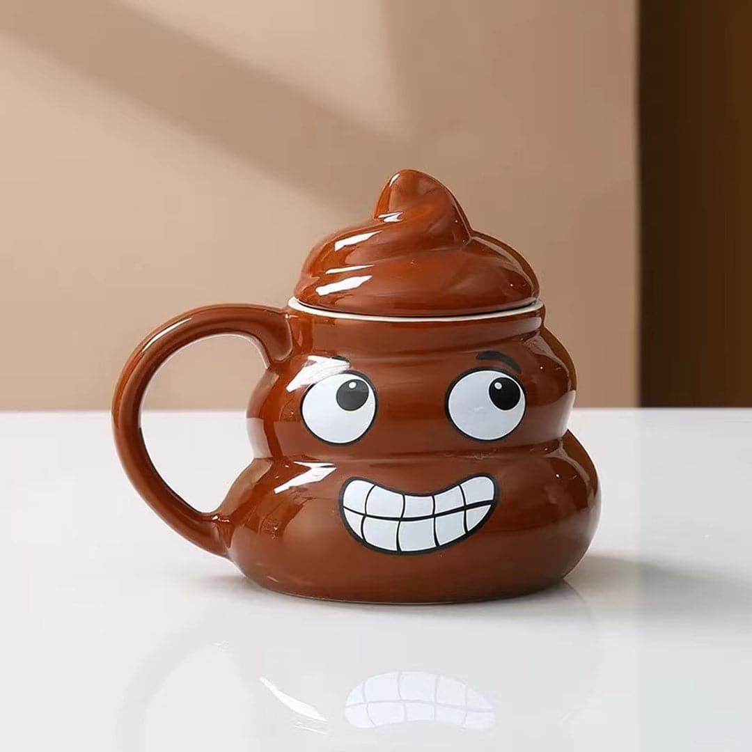 Funny Ceramic Cute Poop Emoji Mug Feajoy