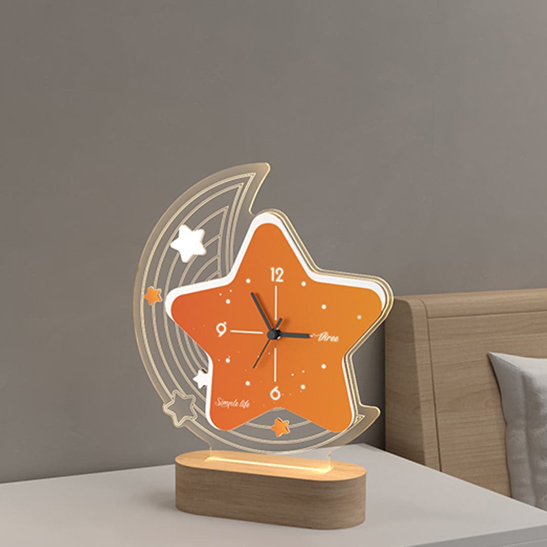 Creative Desk Lamp With Clock dylinoshop