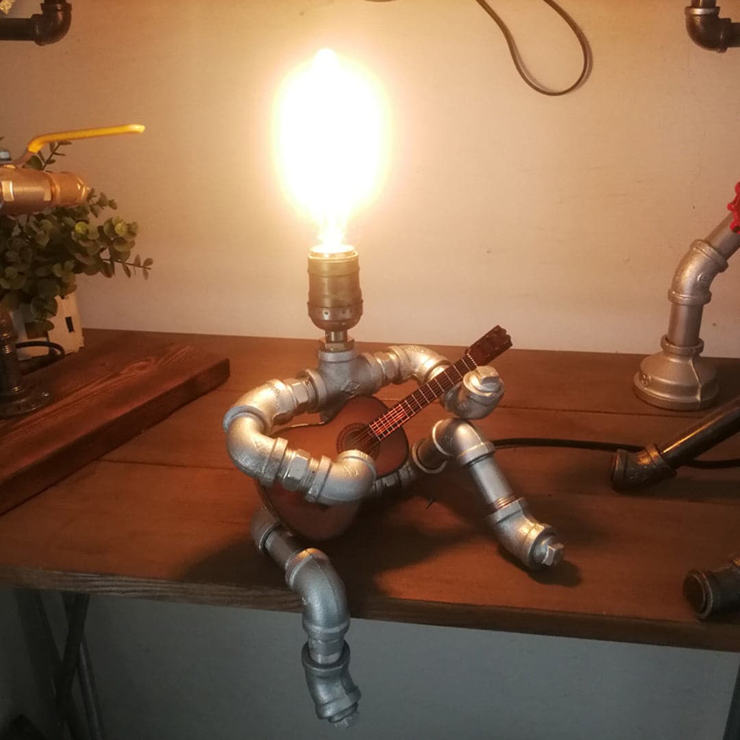 Steampunk Robot Lamp Feajoy