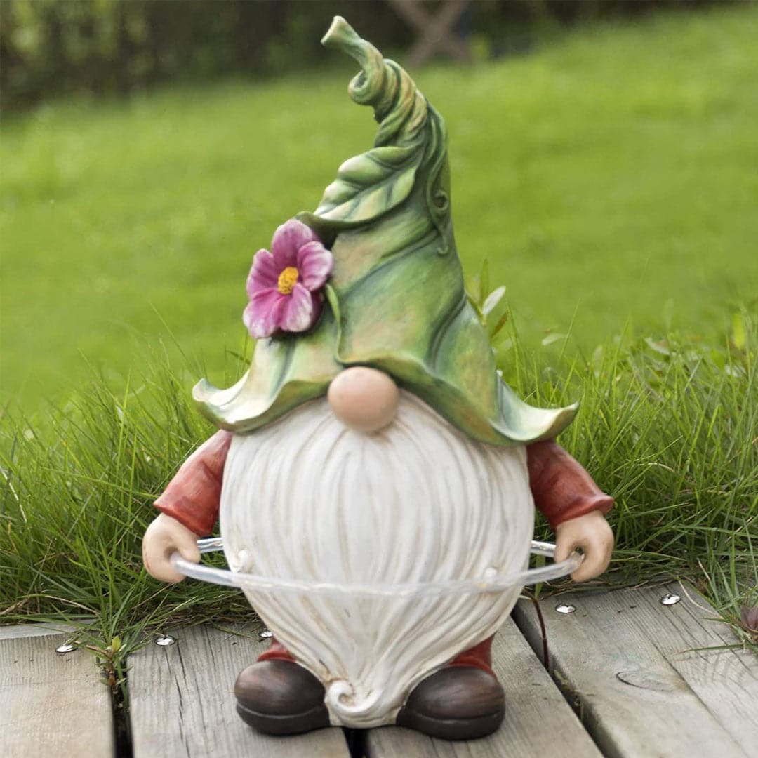 Garden Gnome Solar Statue Feajoy