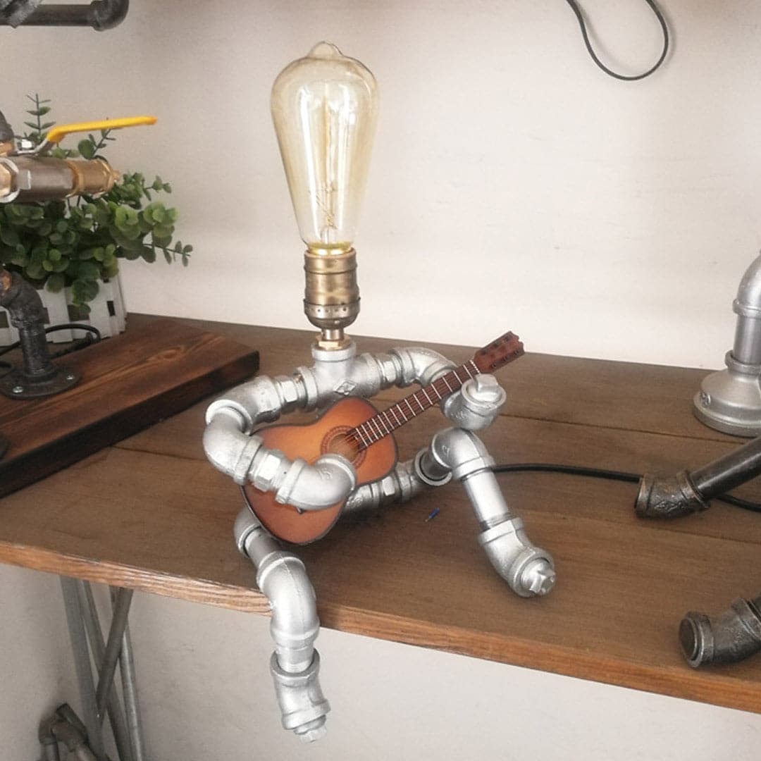 Steampunk Robot Lamp Feajoy