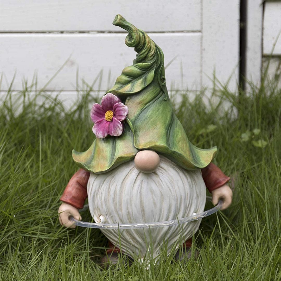 Garden Gnome Solar Statue Feajoy