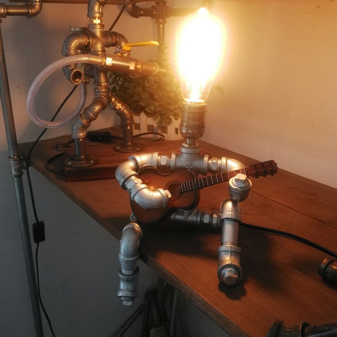 Steampunk Robot Lamp Feajoy