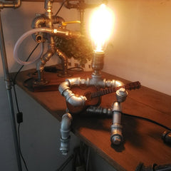 Steampunk Robot Lamp Feajoy