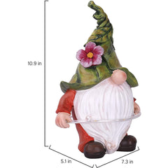 Garden Gnome Solar Statue Feajoy