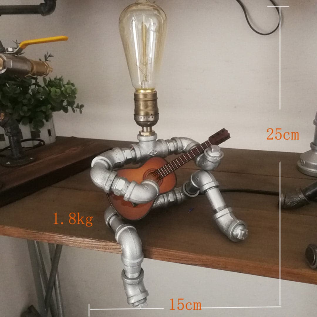 Steampunk Robot Lamp Feajoy