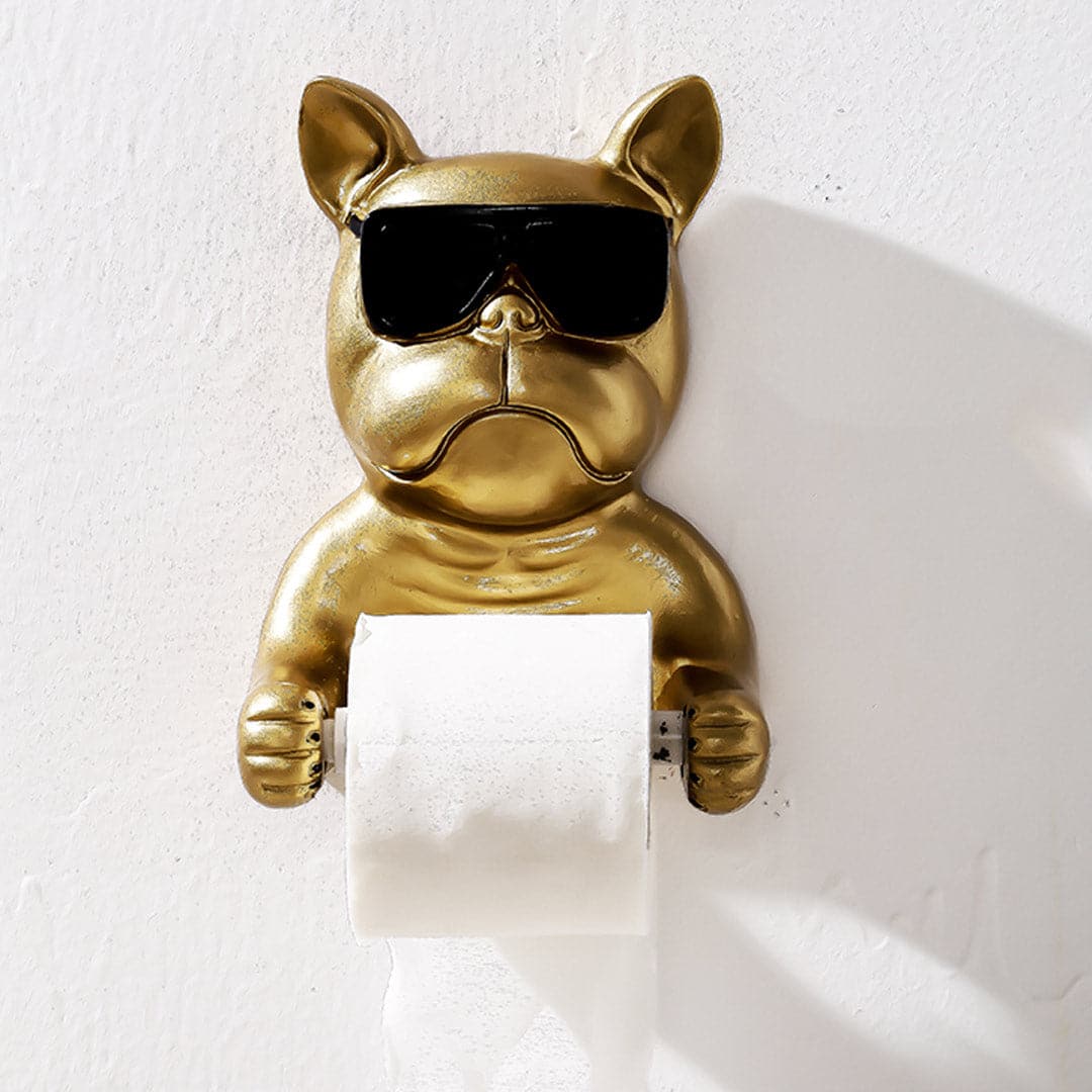 French Bulldog Paper Towel Holder Feajoy