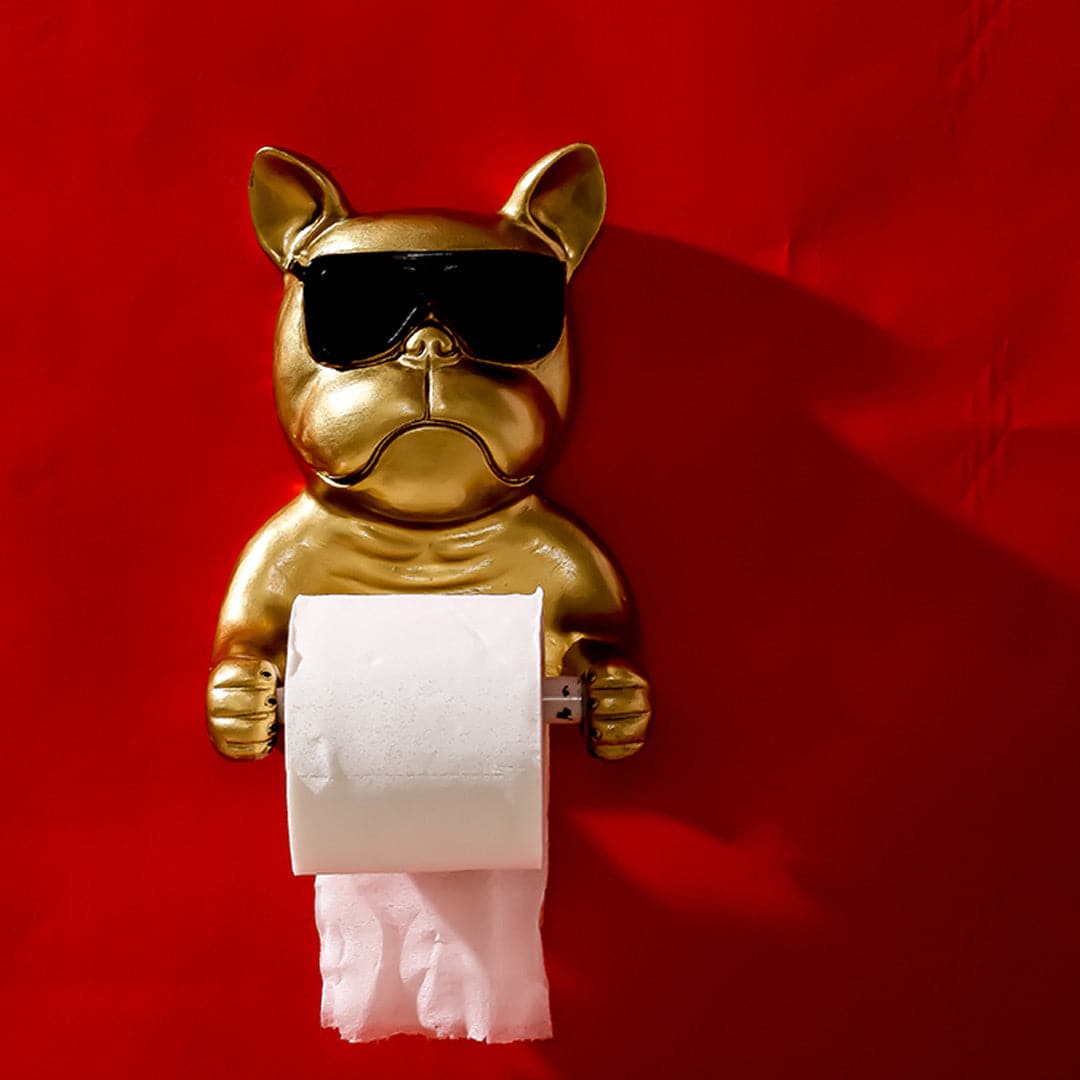 French Bulldog Paper Towel Holder Feajoy