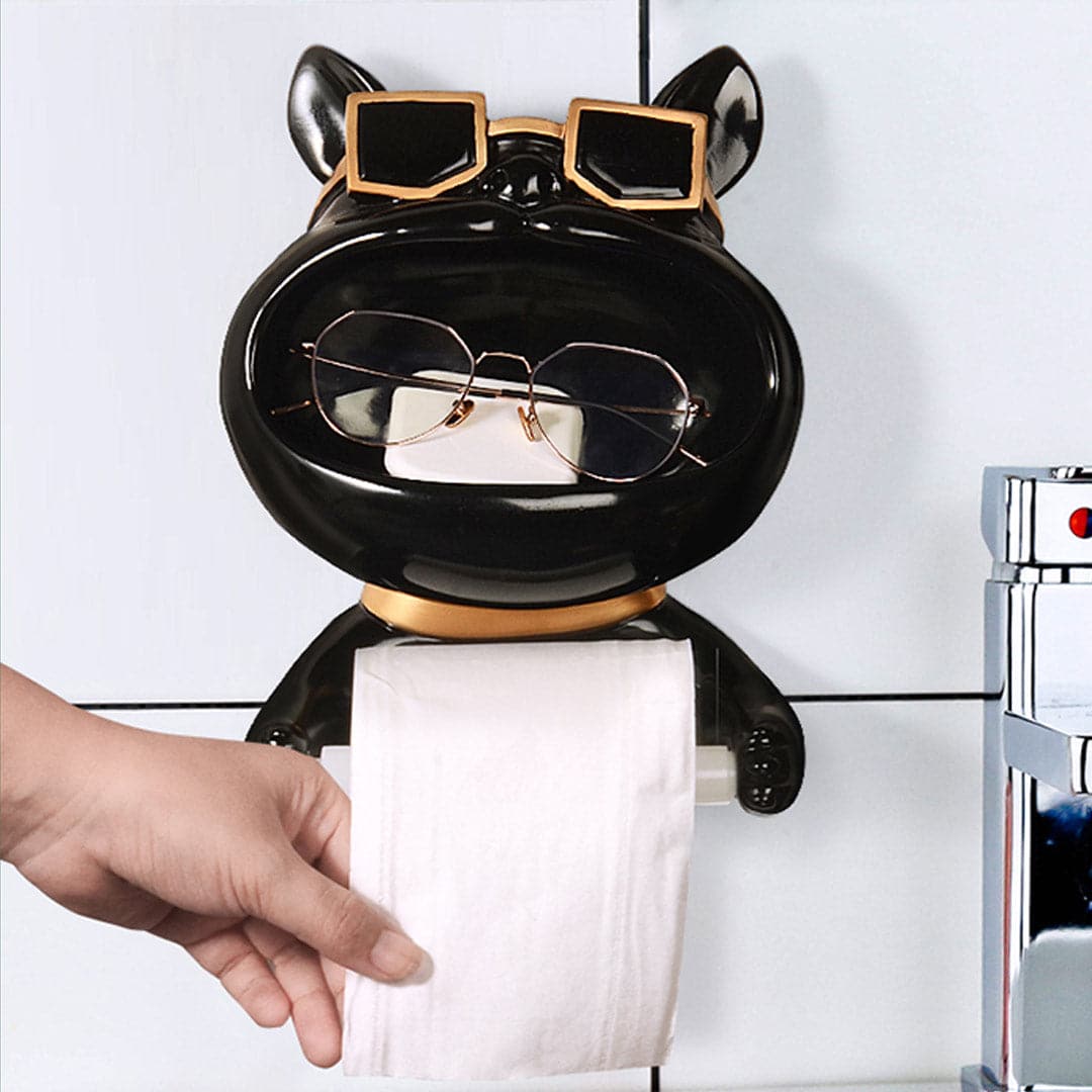 French Bulldog Paper Towel Holder Feajoy