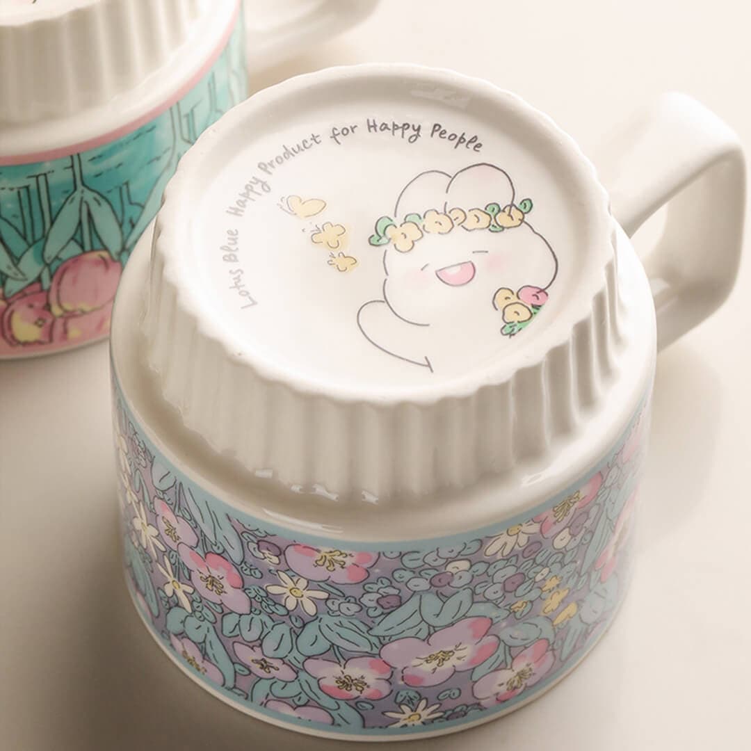 Flower Ceramic Coffee Mug dylinoshop